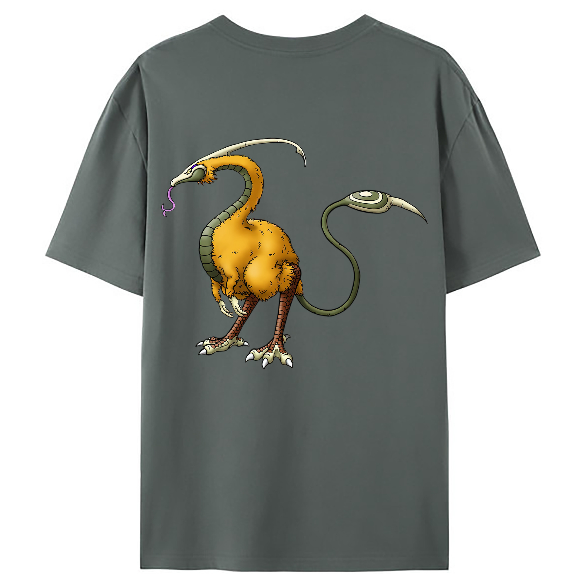 （画像用） ドラゴンクエスト Doragon Kuesuto Dragon Quest 綿100％ メンズ半袖Tシャツ（バックプリント） 通気性